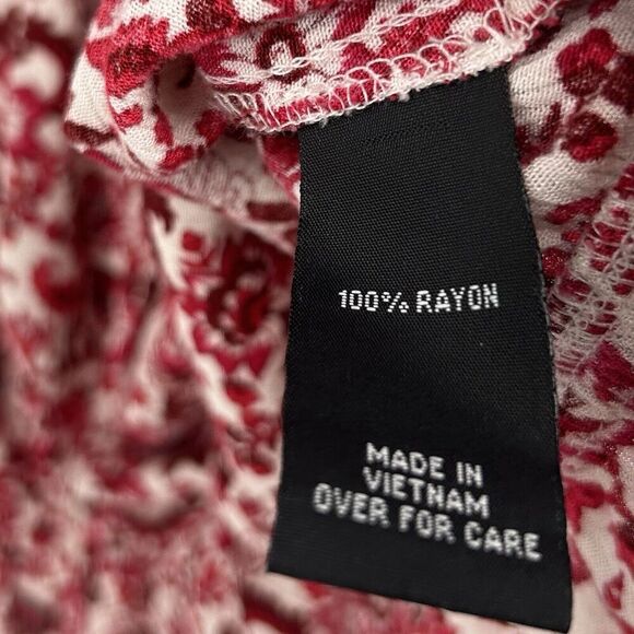 In Studio Boho Peasant Top Pink Ditsy Floral Elastic Waist 3/4 Sleeves Size 1X - Picture 11 of 11